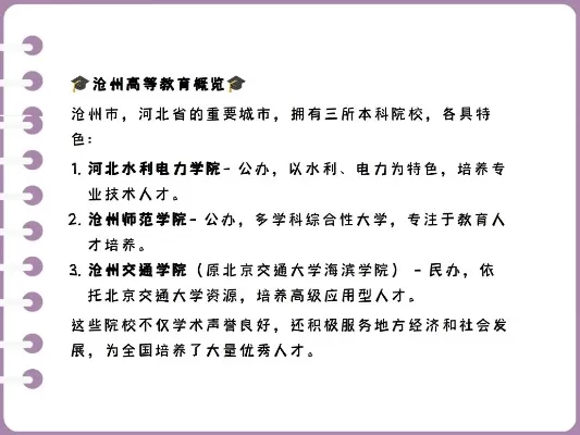 沧州都有什么大学？——狮城高等学府大盘点与择校指南