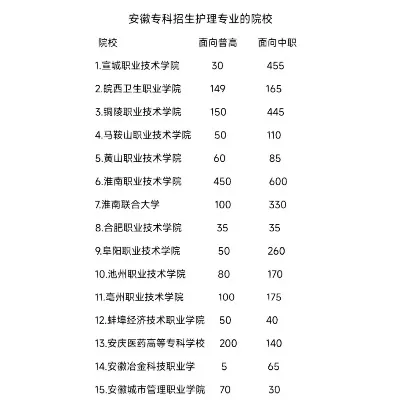  安徽护士大专哪家强？这6所优质院校全面解析