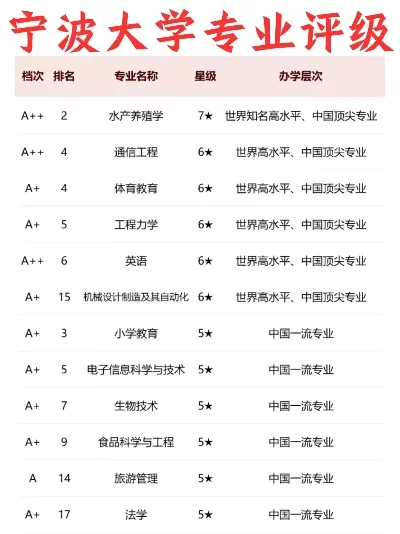 宁波大学有哪些王牌专业？全面解析专业布局与特色优势